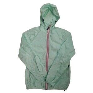NWOT Peekaboo Beans Rain Coat Jacket Teal Green sz XS Youth (7/8) Zipper Pockets